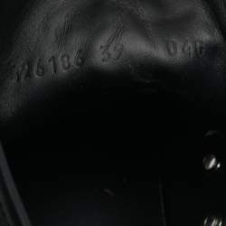 Pre Owned Gucci Black GG Canvas and Leather Brooklyn High Top Sneakers Size 39