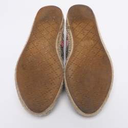 Pre Owned Gucci Multicolor GG Supreme Bloom Canvas Espadrille Flats Size 36.5