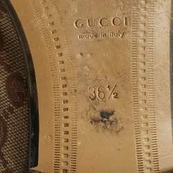 Pre Owned Gucci Beige GG Canvas Jordaan Horsebit Loafers Size 36.5