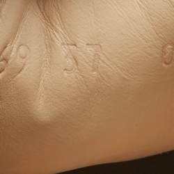 Pre Owned Gucci Cream/Red Leather Ace Stripe Low Top Sneakers Size 37