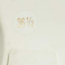 Pre Owned Gucci White Leather Mystic Cat Rhyton Low Top Sneakers Size 36.5