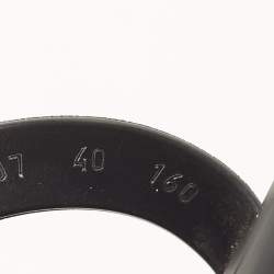 Pre Owned Gucci Black Rubber Interlocking G Flat Slides Size 40