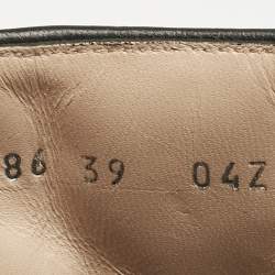 Pre Owned Gucci Black Leather GG Combat Boots Size 39