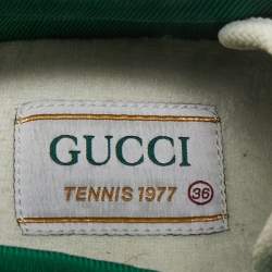 Pre Owned Gucci Purple GG Canvas Tennis 1977 Sneakers Size 36