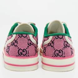 Pre Owned Gucci Purple GG Canvas Tennis 1977 Sneakers Size 36