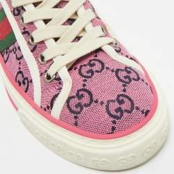 Pre Owned Gucci Purple GG Canvas Tennis 1977 Sneakers Size 36