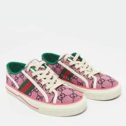 Pre Owned Gucci Purple GG Canvas Tennis 1977 Sneakers Size 36