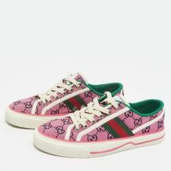Pre Owned Gucci Purple GG Canvas Tennis 1977 Sneakers Size 36