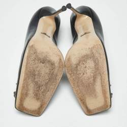 Pre Owned Gucci Black Leather Dionysus Pumps Size 40