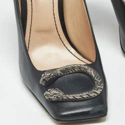Pre Owned Gucci Black Leather Dionysus Pumps Size 40