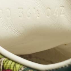 Pre Owned Gucci Multicolor Canvas and Leather Ace Low Top Sneakers Size 36.5