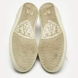 Pre Owned Gucci Multicolor Canvas and Leather Ace Low Top Sneakers Size 36.5