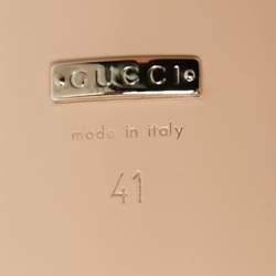 Pre Owned Gucci Black/Beige Perforated Leather Slingback Sandals Size 41