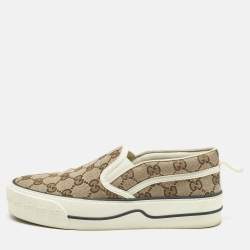 Pre Owned Gucci Beige GG Canvas Tennis 1977 Sneakers Size 36