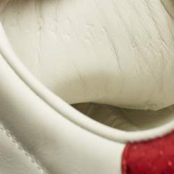 Pre Owned حذاء رياضي غوتشي آيس جلد أبيض قابل للطي مقاس 39