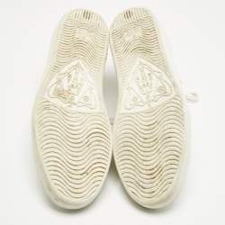 Pre Owned حذاء رياضي غوتشي آيس جلد أبيض قابل للطي مقاس 39