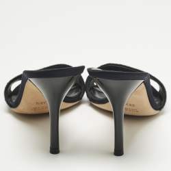 Pre Owned صندل غوتشي مقدمة مفتوحة ترتر ميتاليك مقاس 39