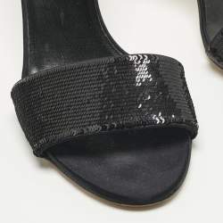 Pre Owned صندل غوتشي مقدمة مفتوحة ترتر ميتاليك مقاس 39