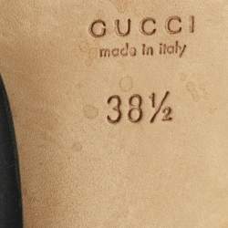 Pre Owned صندل غوتشي مقدمة مفتوحة ترتر ميتاليك مقاس 39