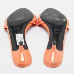 Pre Owned Gucci Pink Patent Leather Hysteria Slide Sandals Size 37