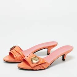 Pre Owned Gucci Pink Patent Leather Hysteria Slide Sandals Size 37
