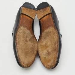 Pre Owned حذاء لوفرز غوتشي فولدابل هورسبت جلد أسود مقاس 37