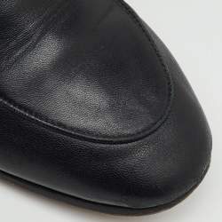 Pre Owned حذاء لوفرز غوتشي فولدابل هورسبت جلد أسود مقاس 37