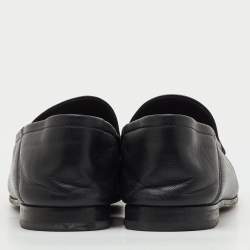 Pre Owned حذاء لوفرز غوتشي فولدابل هورسبت جلد أسود مقاس 37