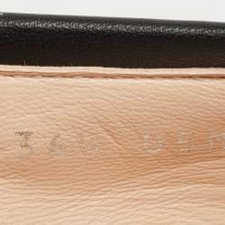 مملوكة مسبقًا Gucci Black Leather GG Matelassé Buckle Strap Loafers Size 36.5