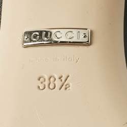 مملوكة مسبقًا Gucci Black Leather Madeleine Crystals Pumps Size 38.5