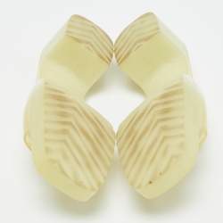 Pre Owned Gucci Transparent Rubber Slide Sandals Size 37