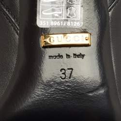 Pre Owned Gucci Black Leather Priscilla Knee Length Boots Size 37