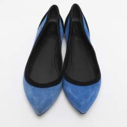 Pre Owned Gucci Multicolor Suede Ballet Flats Size 39