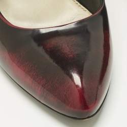 Pre Owned Gucci Two Tone Leather Pointed Toe Pumps Size 40.5