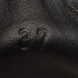 Pre Owned Gucci Black Leather Low Top Sneakers Size 37