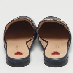 مملوكة مسبقًا أحذية ميول غوتشي برينس تاون جلد كريمي بطبعة زهرية مسطحة مقاس 41.5