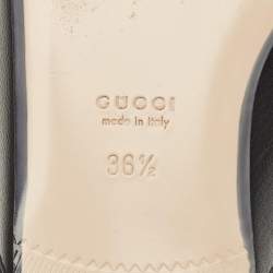 Pre Owned Gucci Black Leather Princetown Mules Size 36.5