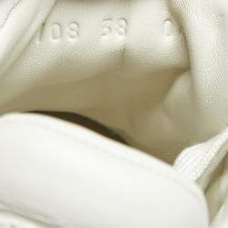 Pre Owned Gucci White Leather Velcro Low Top Sneakers Size 38