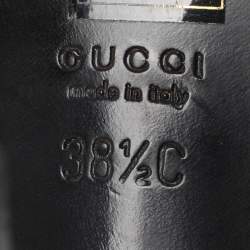 Pre Owned Gucci Brown Leather Gladiator Heart Sandals Size 38.5