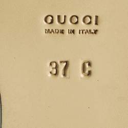 Pre Owned Gucci Black Leather Slip On Loafers Size 37