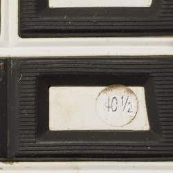 Pre Owned Gucci White/Black Leather Interlocking G Sneakers Size 40.5