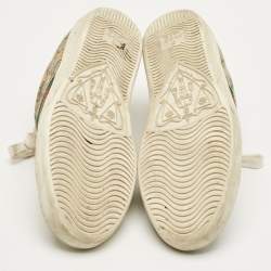 Pre Owned Gucci Beige/Brown GG Supreme Canvas Ace Sneakers Size 35.5