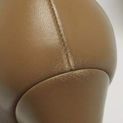 Pre Owned Gucci Green Leather Pointed Toe Pumps Size 39