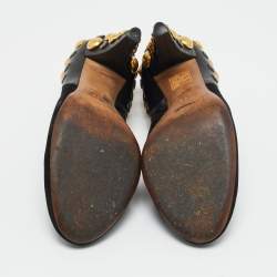 Pre Owned Gucci Black Leather and Suede Stud Embellishment Pumps Size 37