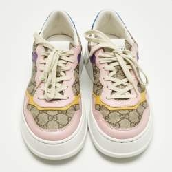 مملوكة مسبقًا Gucci GG Supreme Size 39 Multicolor Canvas and Leather Low Top Sneakers