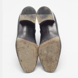 مملوكة مسبقًا حذاء غوتشي بوت للكاحل جلد أسود مقاس 37