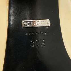 مملوكة مسبقًا Gucci Horsebit Size 39.5 Yellow Patent Leather Slide Sandals