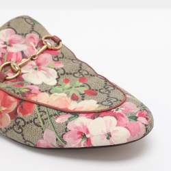 مملوكة مسبقًا Gucci Horsebit Princetown Size 41 Multicolor Floral Supreme Canvas Flat Mules