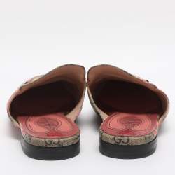 مملوكة مسبقًا Gucci Horsebit Princetown Size 41 Multicolor Floral Supreme Canvas Flat Mules