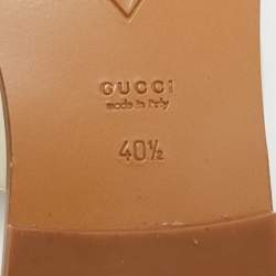 مملوكة مسبقًا Gucci Interlocking G Size 40.5 Cream Leather Slingback Sandals